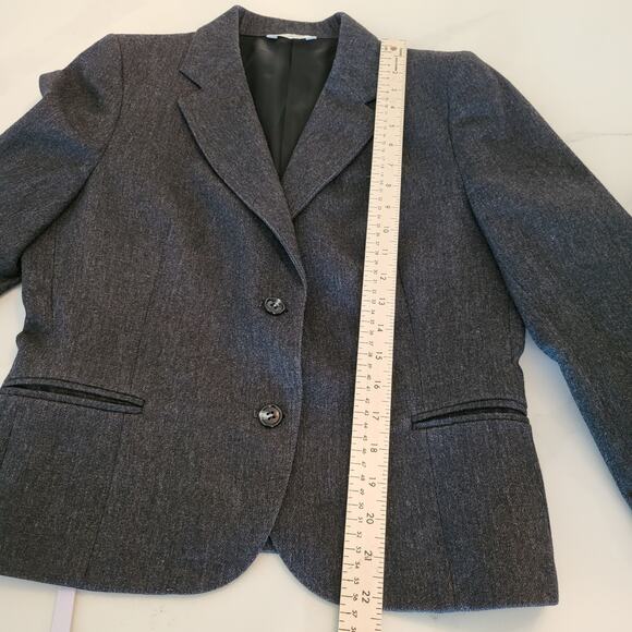 David Brooks Woman's  Dark Gray Blazer Size 12  #115 - Picture 7 of 10